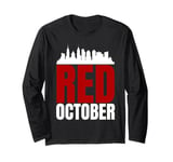 Funny In October We Red Baseball Mens Womens Long Sleeve T-Shirt