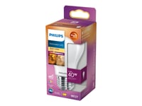 Philips - Led-Glödlampa - Form: A60 - Glaserad Finish - E27 - 3.4 W (Motsvarande 40 W) - Klass D - Varmt Vitt Ljus - 2200-2700 K