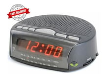 Lloytron Radio Alarm Clock AM/FM LED Display Bedside Sleep Timer And Snooze