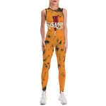 Tie Dye Cartoon Ice Soda Stretch Cotton Bodysuit Women's Sleeveless Stretch Cotton One Piece Jumpsuits Unitard Bodysuits