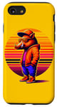 Coque pour iPhone SE (2020) / 7 / 8 Cool Wild Sanglier Moderne Style urbain Coucher de soleil Art rétro