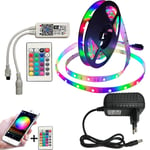 Premium RGB LED-list 2835, 5 meter, fjärrkontroll, android & iOS