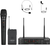 Phenyx Pro Wireless Microphone System, VHF Wireless Mic Set with Handheld Mics,