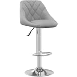 Vidaxl - Tabouret de bar Gris clair Velours Gris clair