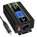 NOVOPAL Convertisseur Pur Sinus 500W- Onduleur Convertisseur 12V 220V 230V avec télécommande et Dual AC Prises et écran LCD,pour Voiture, Caravane, Bateau, Camping, Voyage