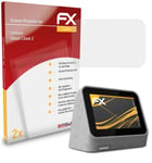 atFoliX 2x Film Protection d'écran pour Lenovo Smart Clock 2 mat&antichoc