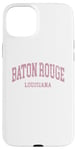 Coque pour iPhone 15 Plus Pink Baton Rouge Louisiana LA Varsity Style sur Baton Rouge