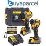 Dewalt DCK2050E2T 18v XR Brushless Powerstack Combi Hammer Drill + Impact + Set