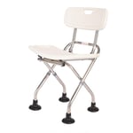 Z-SEAT Shower Stool/Chair Stainless Steel Big Pad Folding Bath Chair Thickening Anti-Slip Elderly Pregnant Women Bath Stool Bath Invisible Armrest Max 150kg