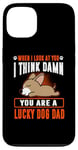 Coque pour iPhone 13 Chihuahua You Are A Lucky Dog Dad Funny Puppy Dogs Lovers