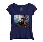 T-Shirt Femme Col Echancré Shaco Le Clown League Of Legends Lol Jeux Video