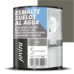 JOVIRA PINTURAS Peinture Pour Les Sols, À l'eau. Spécial pour garages, entrepôts, gymnases, buanderies, terrains de jeux, terrains de sport, etc (750 ml, Gris)