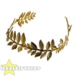 Gold Laurel Roman Greek Goddess God Leaf Wreath Headpiece Fancy Dress Accessory