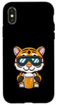 Coque pour iPhone X/XS Ski Tiger avec bière | Apres Ski Comic