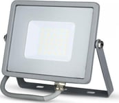 V-Tac Flomlys Led-Projektor 30W 2400Lm 6400K Diode Samsung Grå Ip65 456