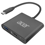 Acer USB C Hub, 3 in 1 USB C to HDMI Multi-Port Adapter,with 5Gbps USB 3.0 GEN1 Data Port, 4K HDMI Port and PD Max 100W Charging for USB C Phones, Tablets, iPad Pro, MacBook Pro, Acer Laptops and More