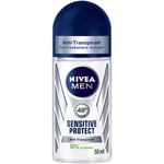 Nivea Men Deo Sensitive Protect Roll On Antiperspirant 50ml 6 Pack