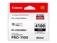 Canon Pfi-4100 Mbk - 80 Ml - Mattsvart - Original - Hängande Låda - Bläcktank - För Imageprograf Pro-1100