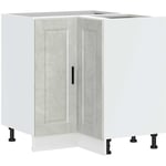 Armoire d'angle de cuisine Porto gris béton bois d'ingénierie Vidaxl