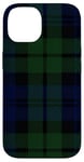 Coque pour iPhone 14 Plaid écossais vert noir