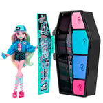 Monster High Doll and Fashion Set, Lagoona Blue with Dress-Up Locker and 19+ Surprises, Skulltimate Secrets, HKY64