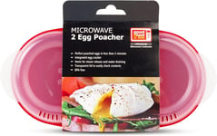 Good 2 Heat Plus Microwave Egg Poacher, Red