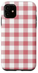 iPhone 11 Pink Gingham Pattern - Coquette Aesthetic Case