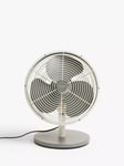 John Lewis 12" Desk Fan, Grey