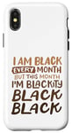 Coque pour iPhone X/XS Blackity Black Every Month Funny BHM Afro-Américain