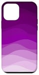 Coque pour iPhone 12 mini Simple dégradé violet ondulé