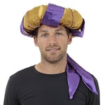 Purple & Gold Sultan Hat (Pack of 1) - Perfect Accessory for Film & TV, World & Culture, Cosplay, Festivals, & More