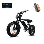 ElekWheels E6 elcykel, 500W motor, 15,6AH batteri, 25km/h, 20''*4.0 fettdäck