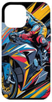 Coque pour iPhone 12 Pro Max Moto Rider Vintage Moto Grand Prix Light Knight