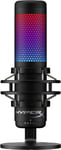 HyperX QuadCast S RGB kondensatormikrofon, USB, pop-filter, svart