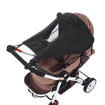 Pram Sun Shade Cover Baby Universal Stroller Sun Canopy UPF50+ Buggy Awning Waterproof Sun Shield for Carriage Foldable Adjustable Pushchair UV Protection Sunshade Umbrella with Viewing Window