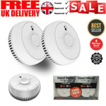 2 x Home Fire Alarm Smoke Detector Sensor Fireangel Twin Pack with Batteries