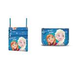 Disney La Reine des Neiges 2 (Frozen 2) Dream - Sac À Bandoulière Action Vertical + Porte-Monnaie Carré Petit