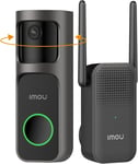 Imou DB2S Video Doorbell Camera 2K WiFi with Chime, 3MP Colour Night Vision 5m,