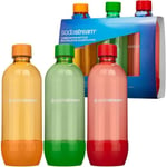 SodaStream-flaskor 3x1L orange/grön/röd