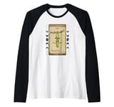 The Hanged Man Frog Tarot Style Graphic, Cool Novelty Frog Raglan Baseball Tee