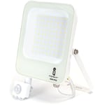 Aigostar - spot led avec capteur crépusculaire froid extérieur 50 w