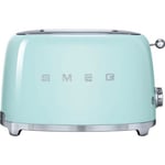 Grille-pain SMEG TSF01PGEU - 2 fentes - 950W - Vert turquoise - 6 niveaux de dorage