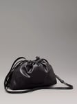 Calvin Klein Faux Leather Drawstring Crossbody Bag, Black