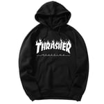 Unisex Thrasher Hoodie med bokstavstryck, tröja med dragsko och ficka Bildfärg 7 2XL