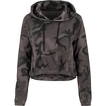 Build Your Brand Camo Cropped Hoodie För Damer / S Mörk Ca