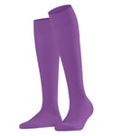 FALKE Women's Cotton Touch W KH Thin Long Plain 1 Pair Knee-High Socks, Purple (Pink Iris 8943) new - eco-friendly, 5.5-8