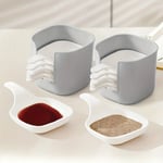 7pcs/set White Seasoning Dish with Storage Box Sauce Plates  Vinegar