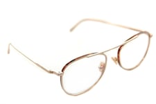 TOM FORD Blue Block Eyeglasses FT5691 028 52mm Mens Medium Metal Pilot ROSE GOLD