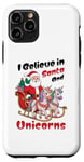 iPhone 11 Pro I Believe in Santa and Unicorns Christmas Tee Case