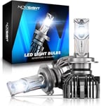 NOVSIGHT Ampoule H7 LED Voiture 40000LM 6500K Blanche Puissante 140W 800% Luminosité Lampes de Phares emplacement pour Kit de Conversion Halogène Auto Moto